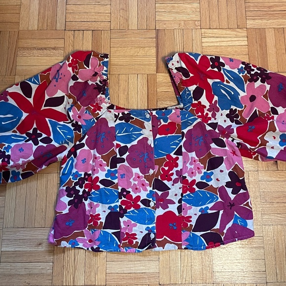 Esprit Floral Cropped Top with 3/4 sleeves - Picture 3 of 3